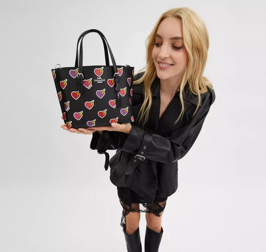 COACH | Mollie Tote 25 In Signature Canvas with Heart Print/️Bolt