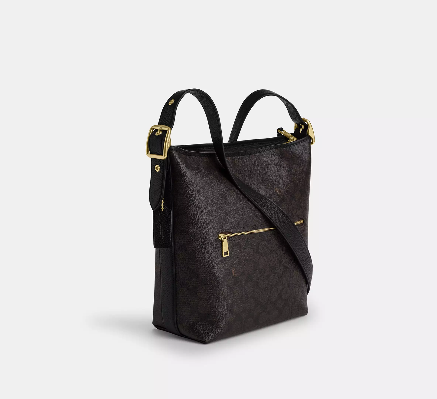 COACH | Val Duffle Bag In Signature Canvas in Gold/Walnut/Black