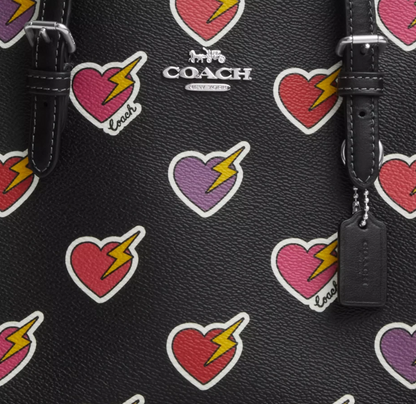 COACH | Mollie Tote 25 In Signature Canvas with Heart Print/️Bolt